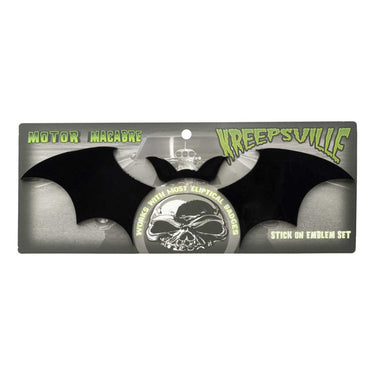 Segmented Bat Black Stick On Emblem - Kreepsville